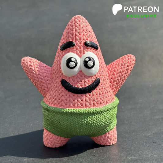 3-D Printed Knitted Buddy “Patrick star”