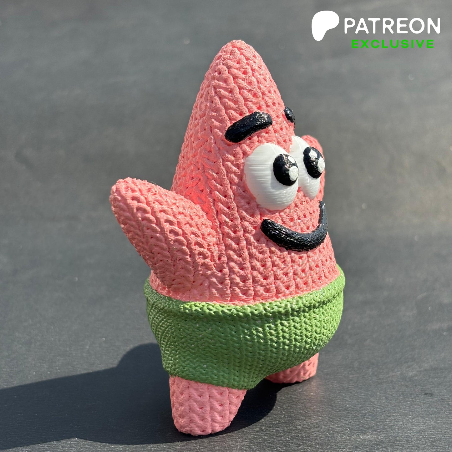 3-D Printed Knitted Buddy “Patrick star”