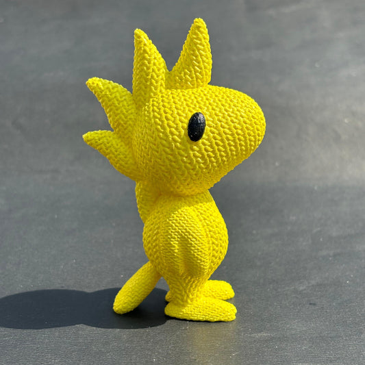 3-D Printed Knitted Buddy “Wood Stock”