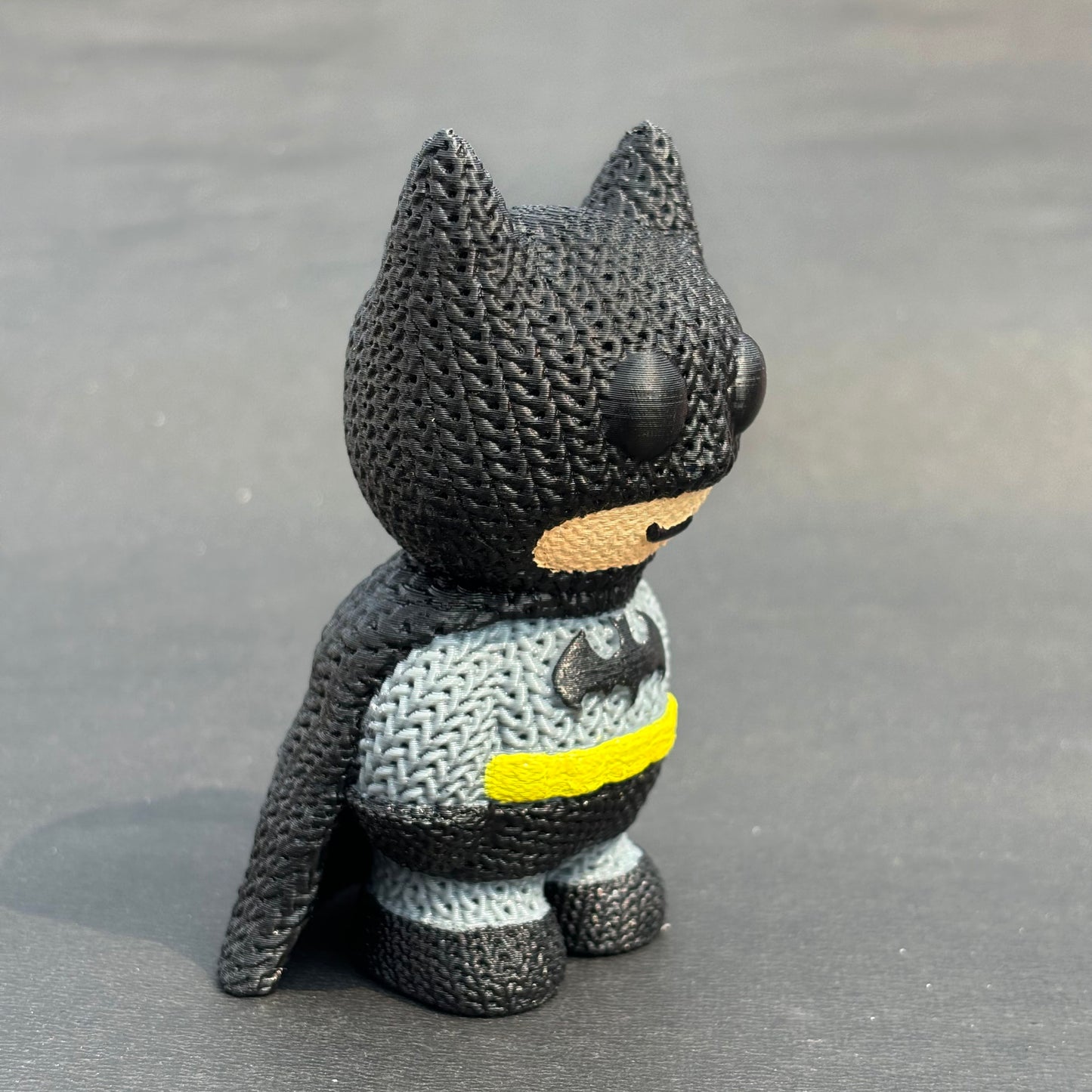 3D printed Knitted Buddy "BatMan"