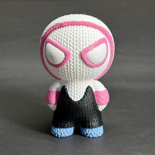 3D Printed Knitted Buddy "Spider-Gwen"