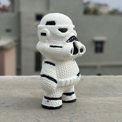 3-D printed Knitted Buddy "Stromtrooper"